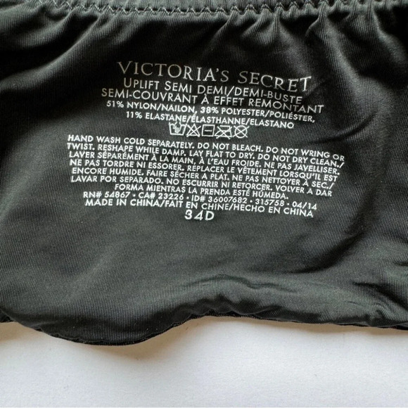 Bundle of 3 Bras Victoria's Secret Uplift Semi Demi VSX Sports Bra Swim Sz 34D - Picture 3 of 14